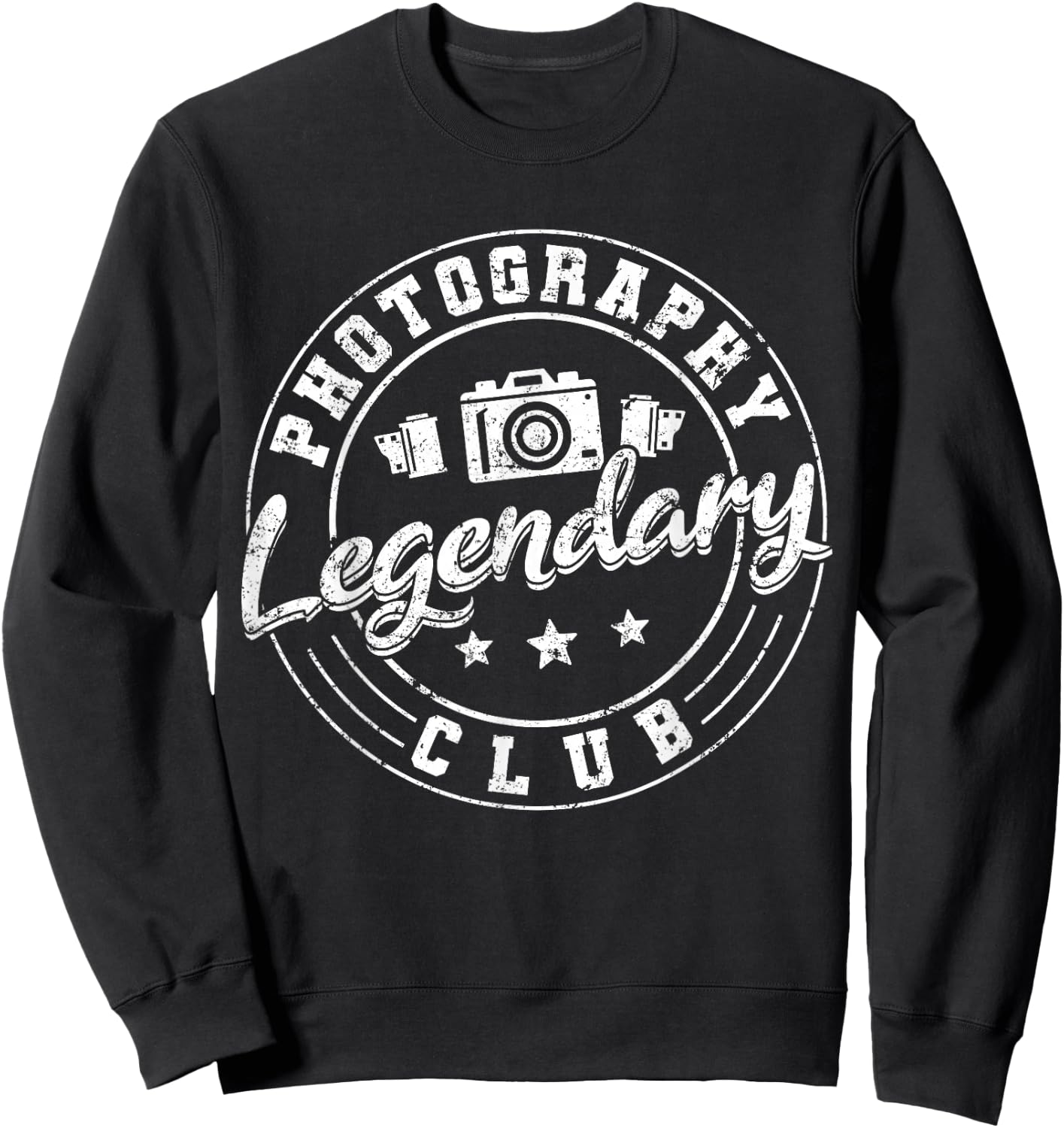 Photography Camera Lens Retro Legendary Photography Club Sweatshirt - Sweatshirt | Black