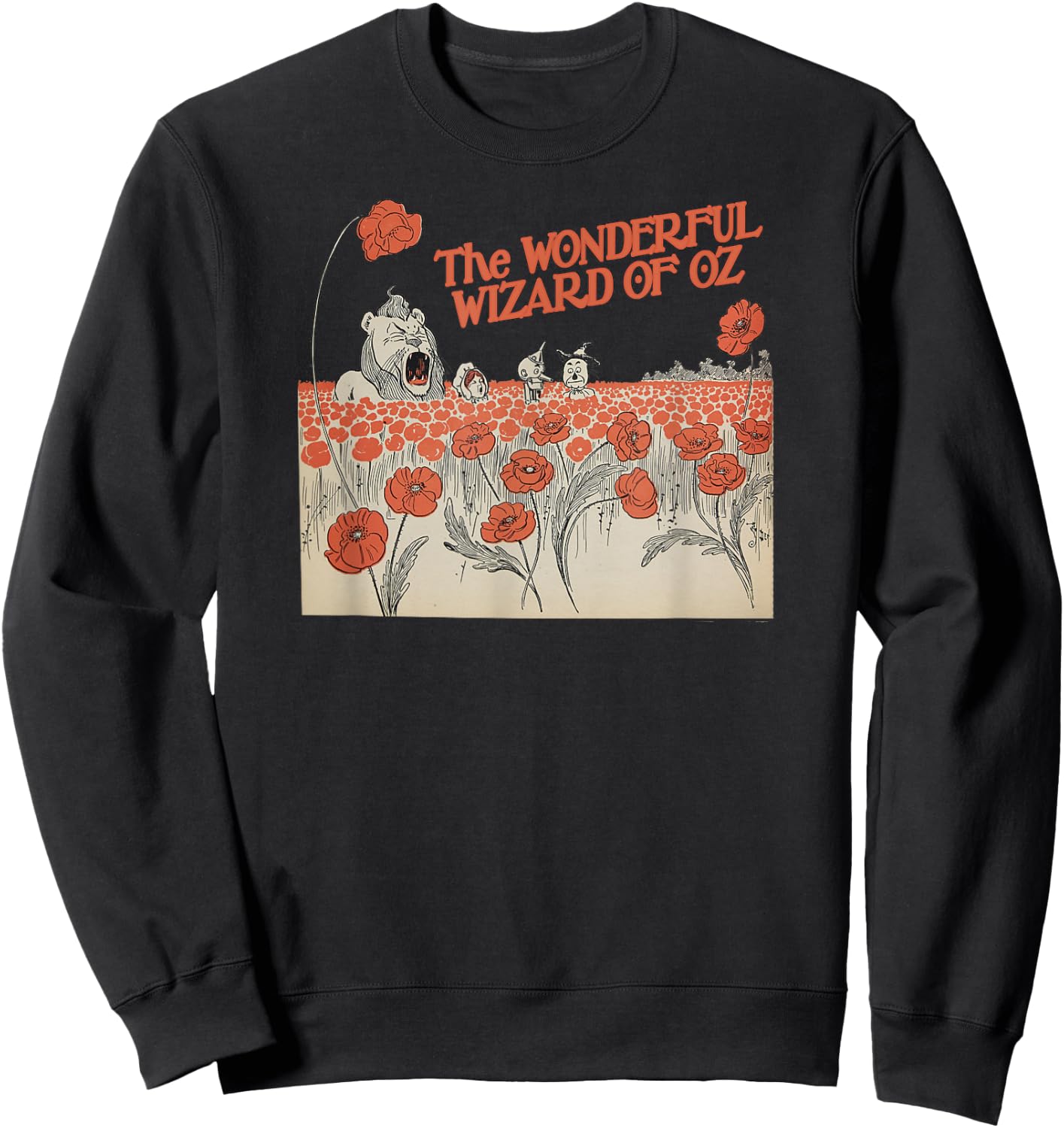 Poppies Vintage Wizard of OZ - The Deadly Poppy Field Sweatshirt - Sweatshirt | Black
