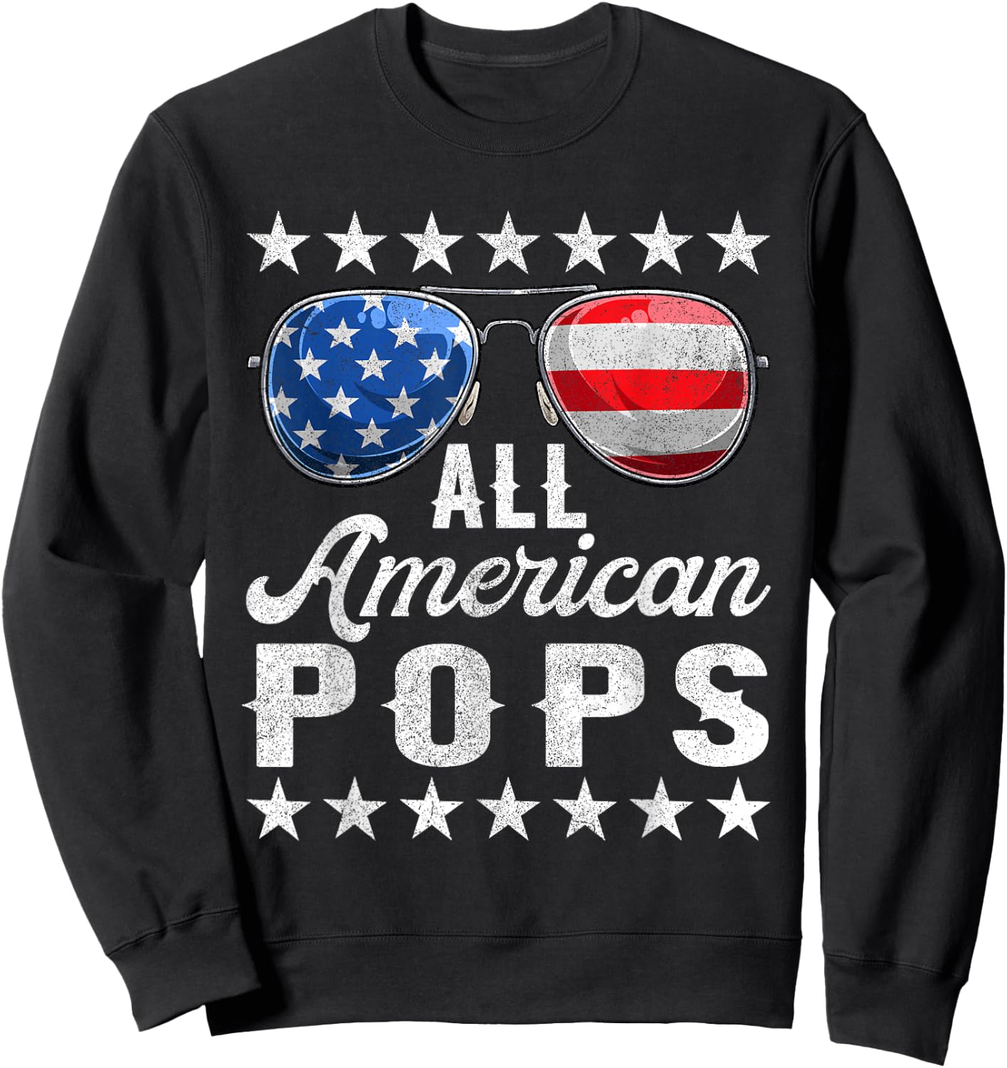All American Pops Shirts, 4th Of July Matching Outfit Family Sweatshirt - Sweatshirt | Black