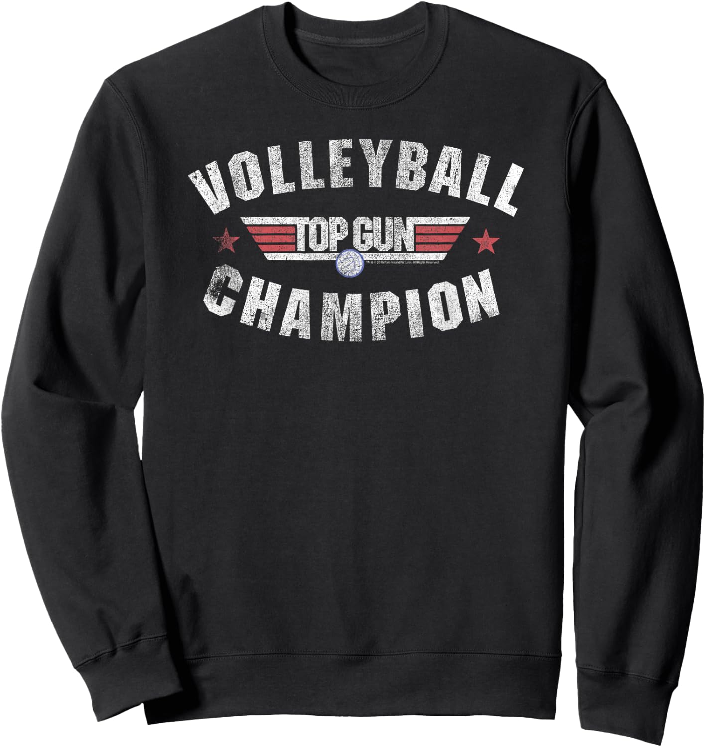 Top Gun Volleyball Champion Logo Action Movie Sweatshirt - Sweatshirt | Black