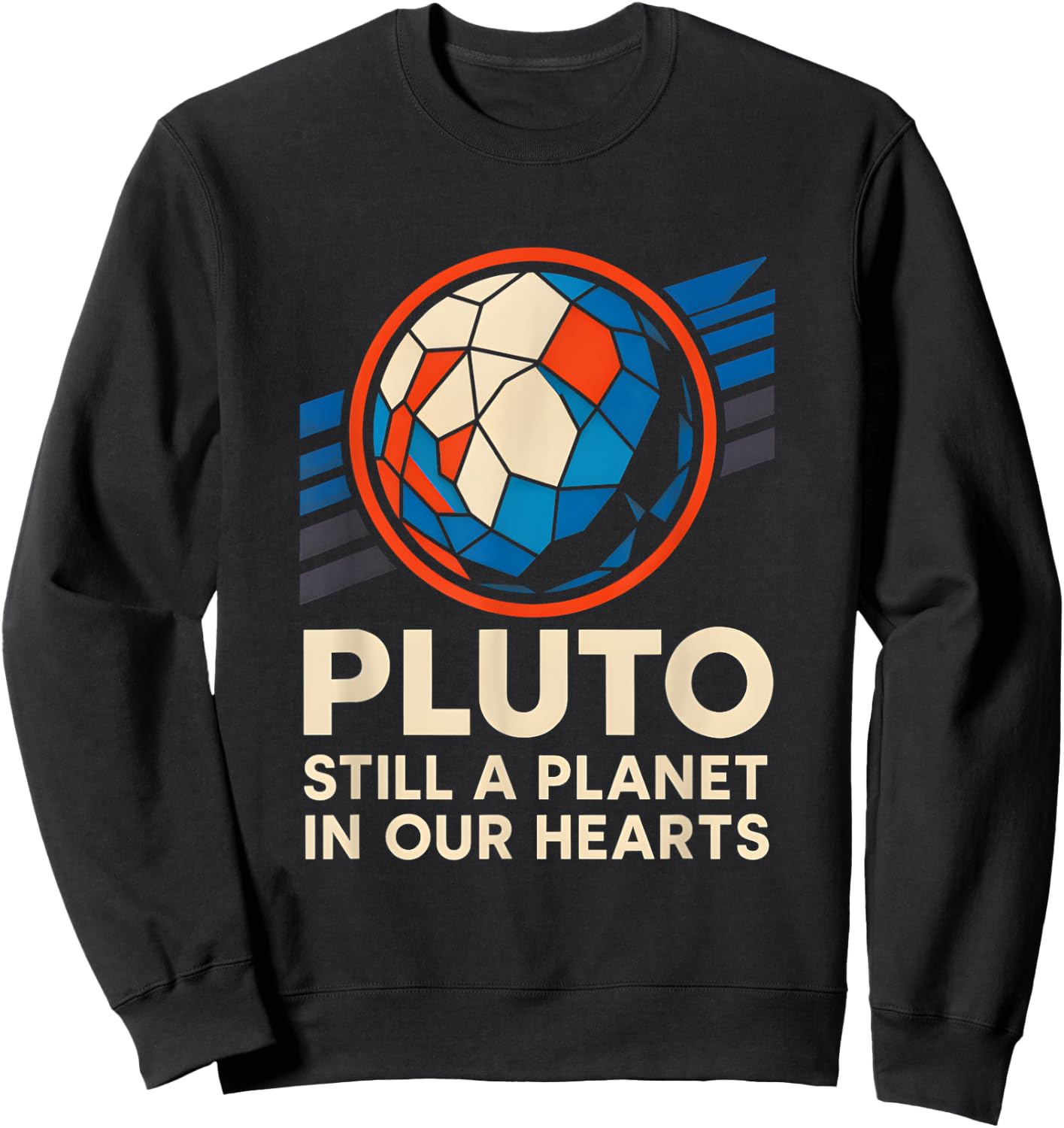 Pluto Still A Planet Vintage Men's SpaceWolf Sweatshirt - Sweatshirt | Black