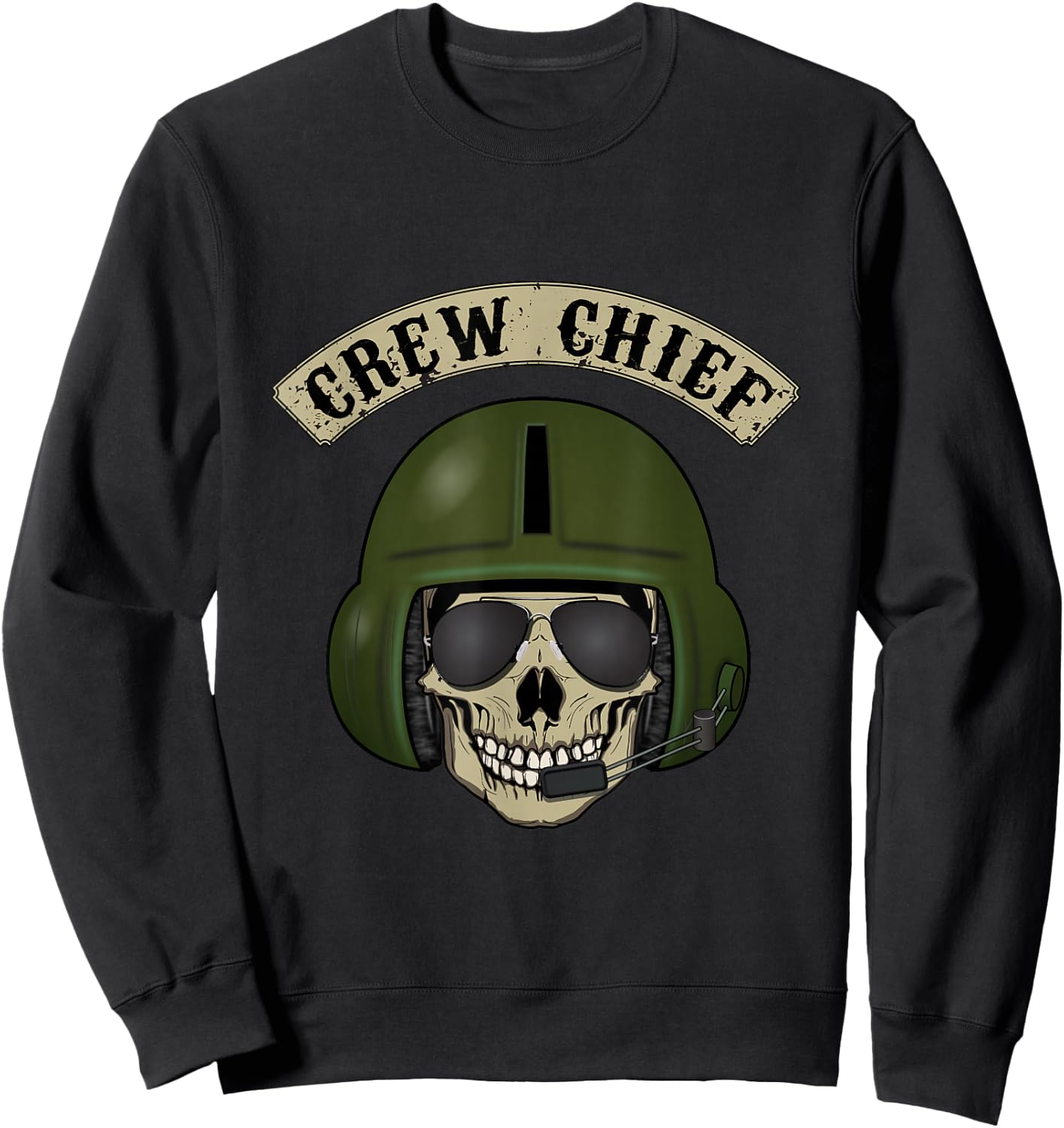 Helicopter Crew Chief T shirt - great Gift Sweatshirt - Sweatshirt | Black