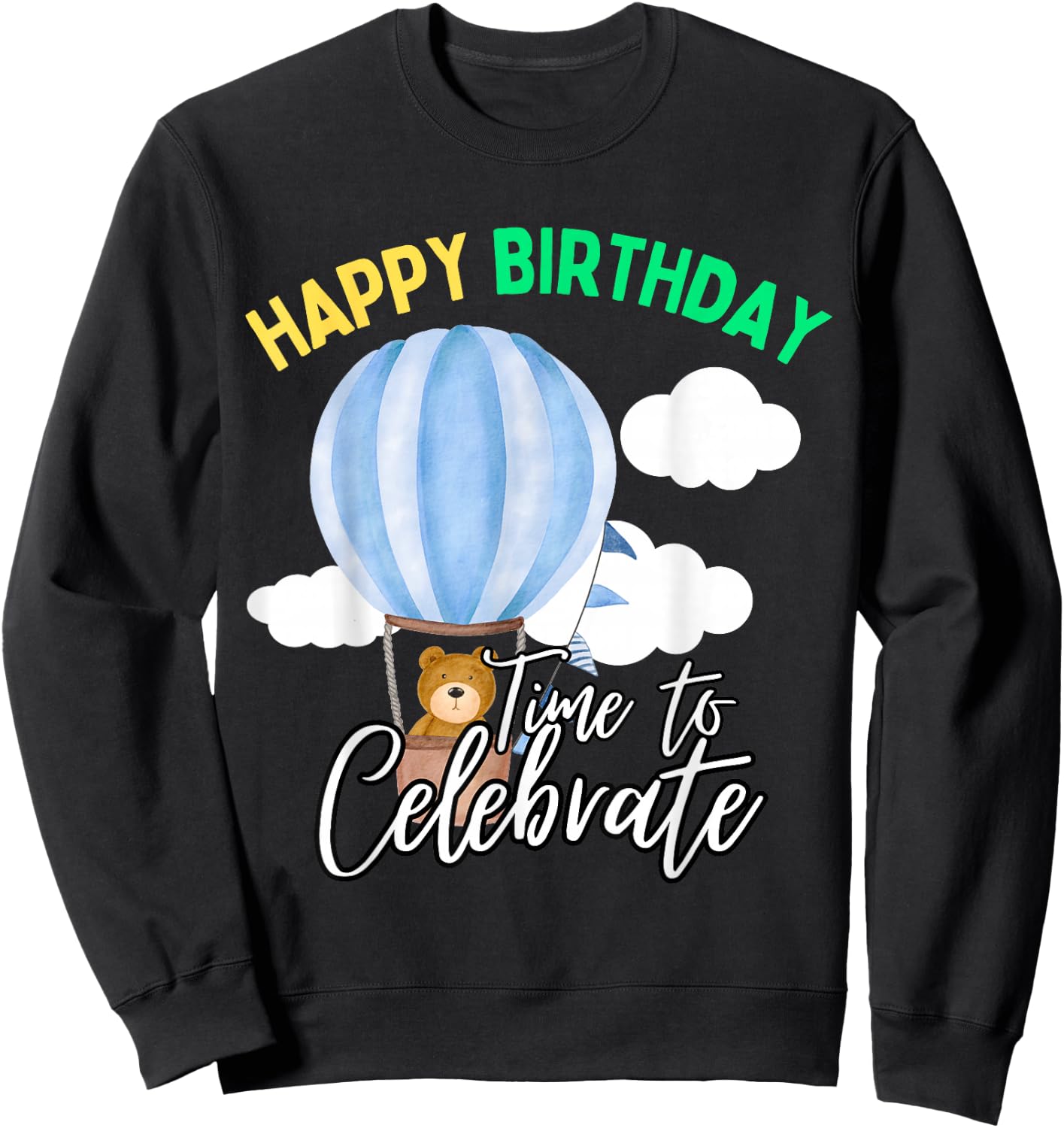 Hot Air Balloon Captain Ballooning Birthday Hot Air Balloon Sweatshirt - Sweatshirt | Black