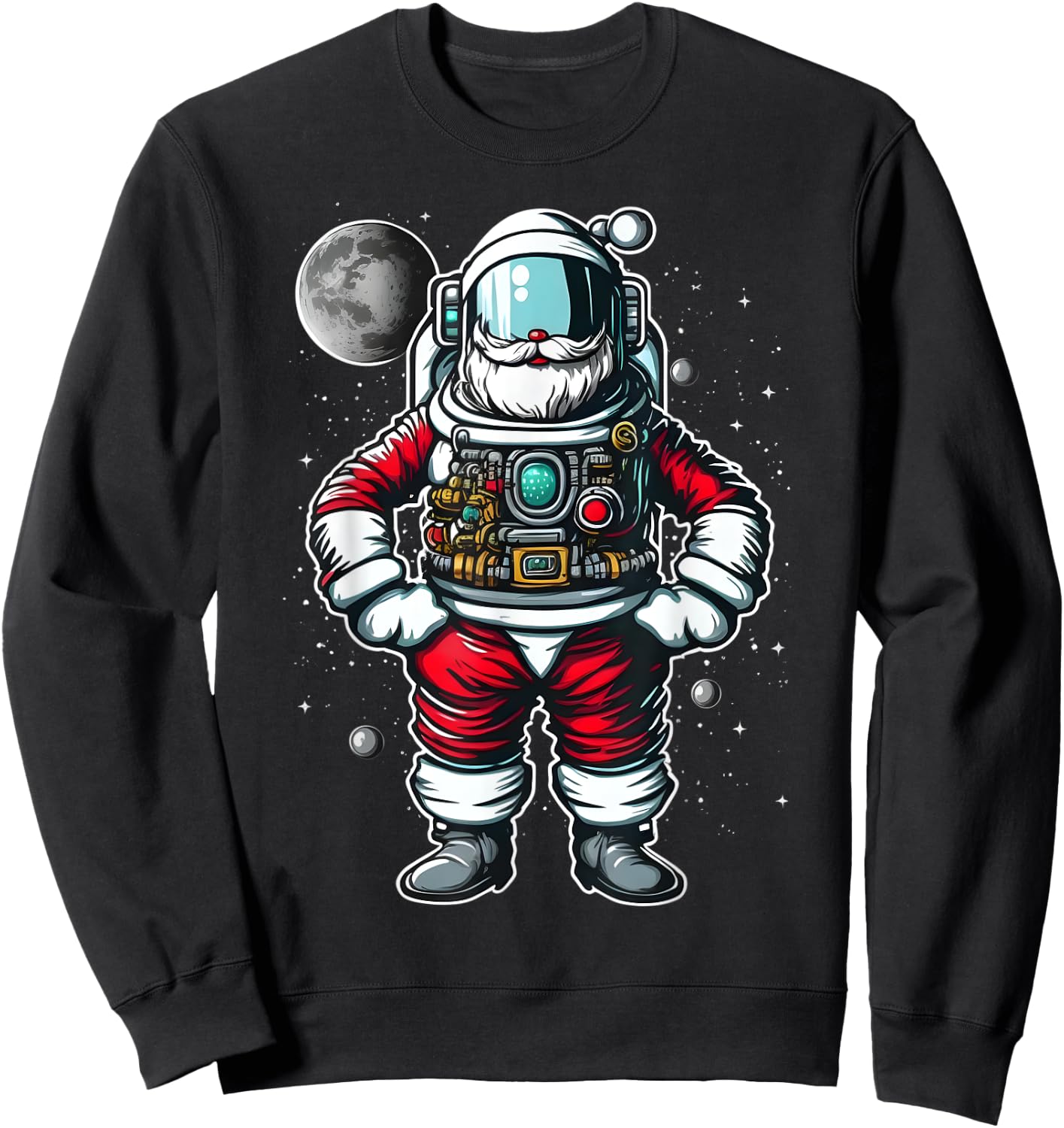 Astronaut Santa Christmas Xmas Space Lovers Kids Toddler Sweatshirt - Sweatshirt | Black