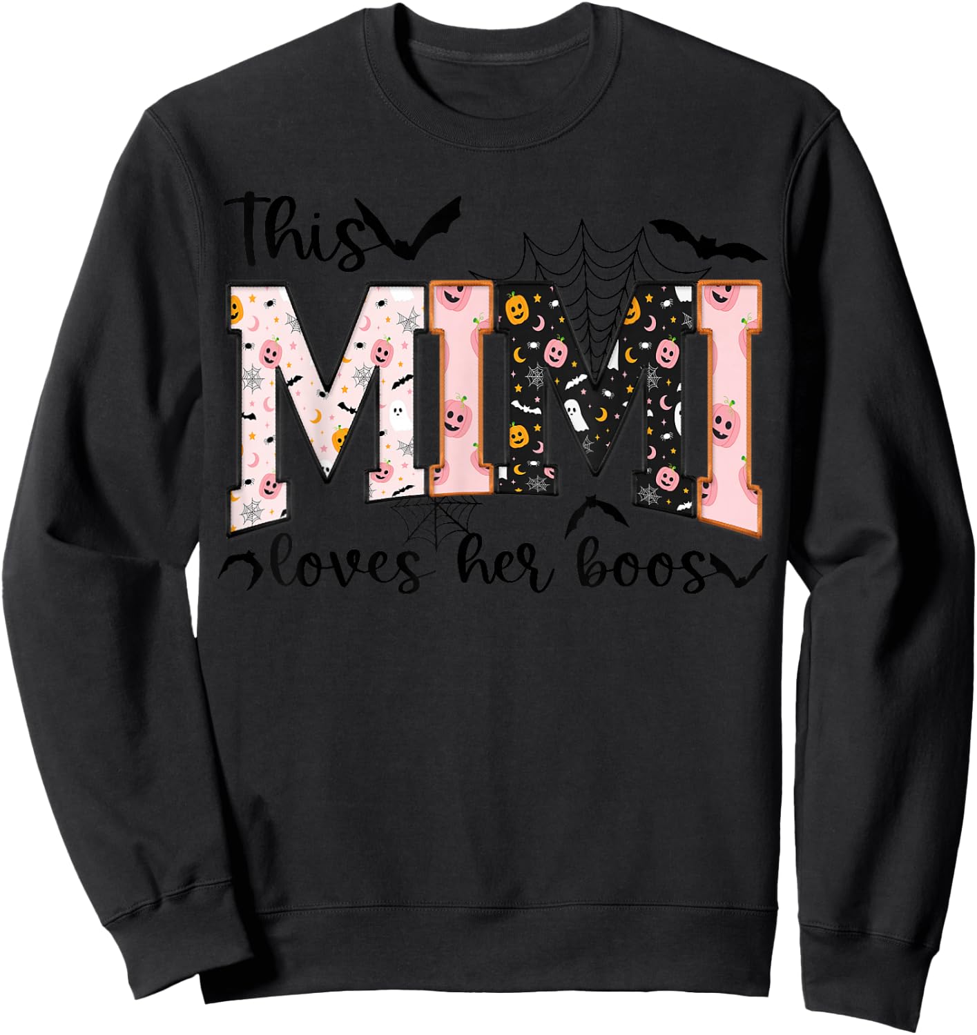 Funny Halloween This Mimi Loves Her Boos Sweatshirt - Sweatshirt | Black