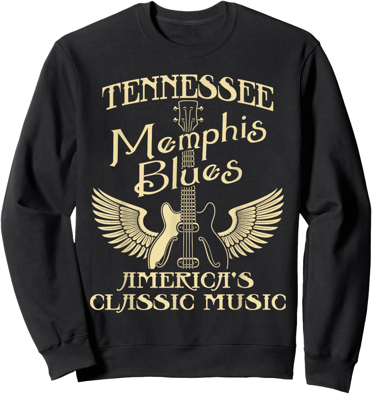 Tennessee Blues America's Classic Music - Musician Sweatshirt - Sweatshirt | Black