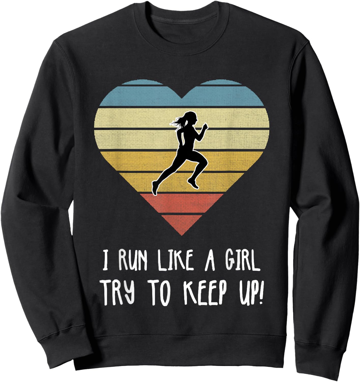 Girls Running & Jogging Gift Sweatshirt - Sweatshirt | Black