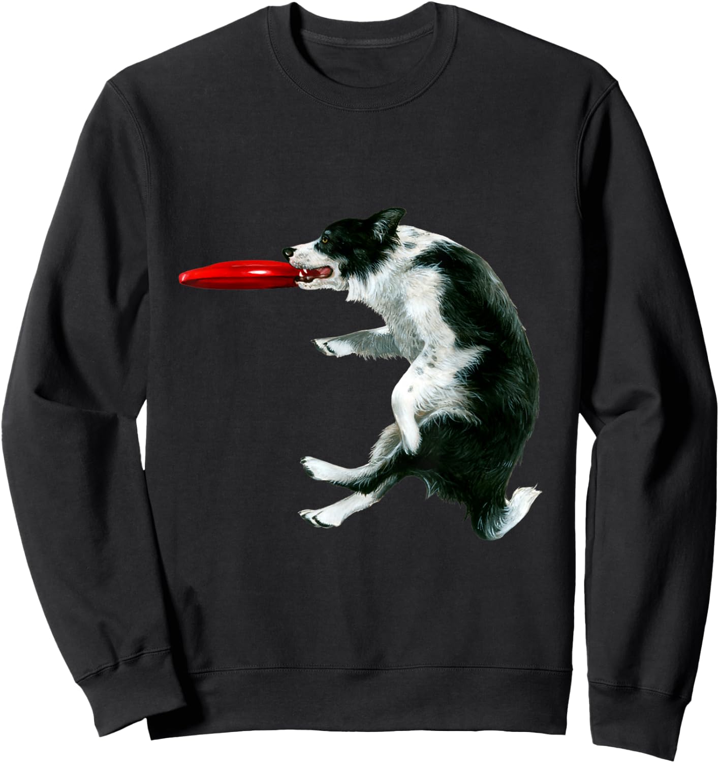 Frisbee Catch Border Collie Shirt Sweatshirt - Sweatshirt | Black