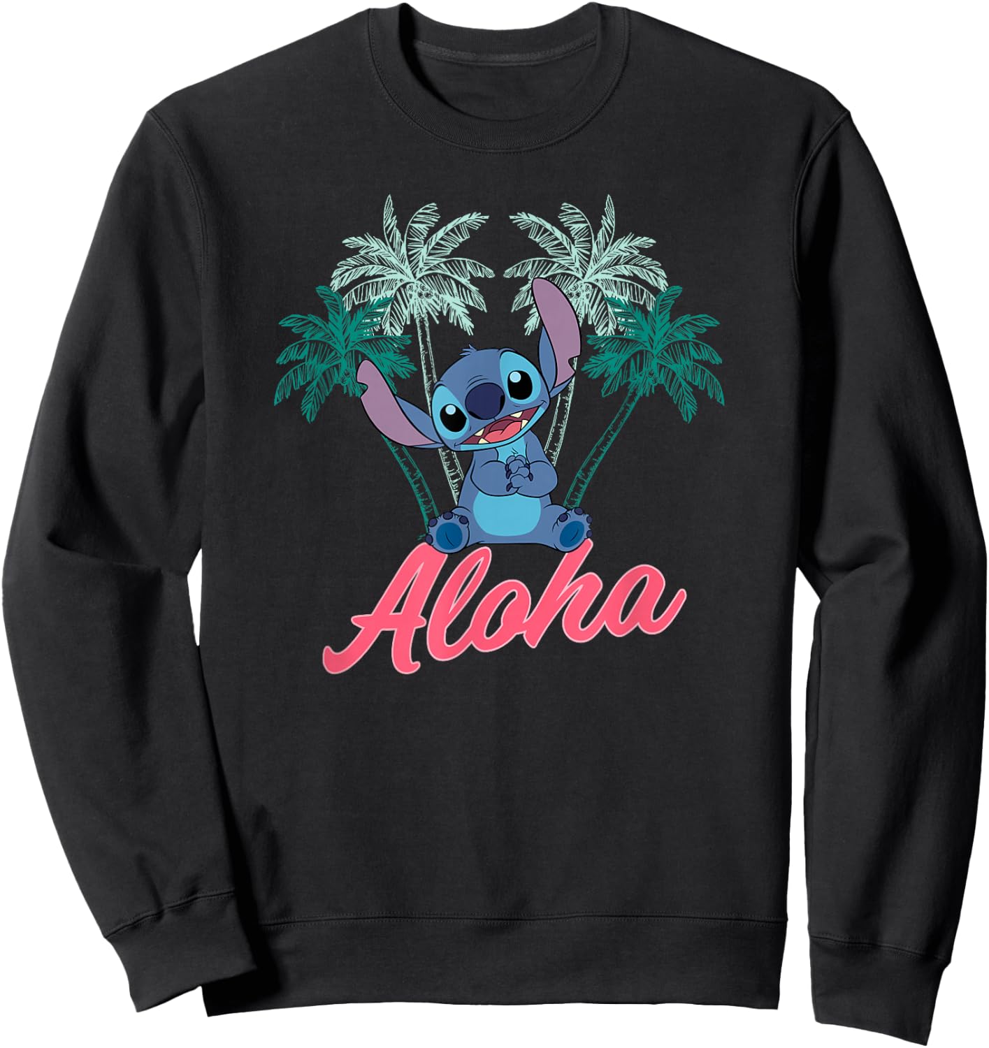 Lilo & Stitch - Aloha Sweatshirt - Sweatshirt | Black