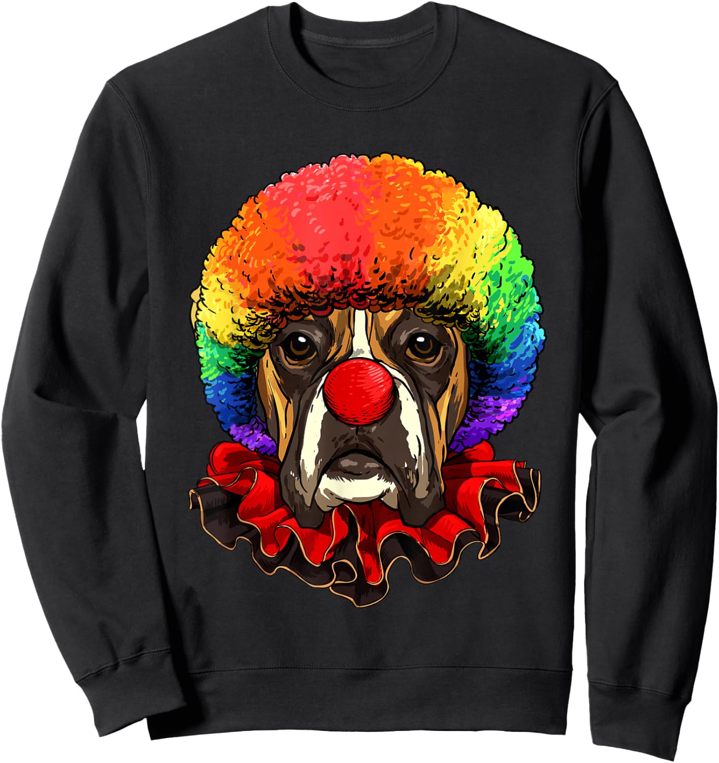 Boxer Clown Boxer Dog Circus Sweatshirt - Sweatshirt | Black