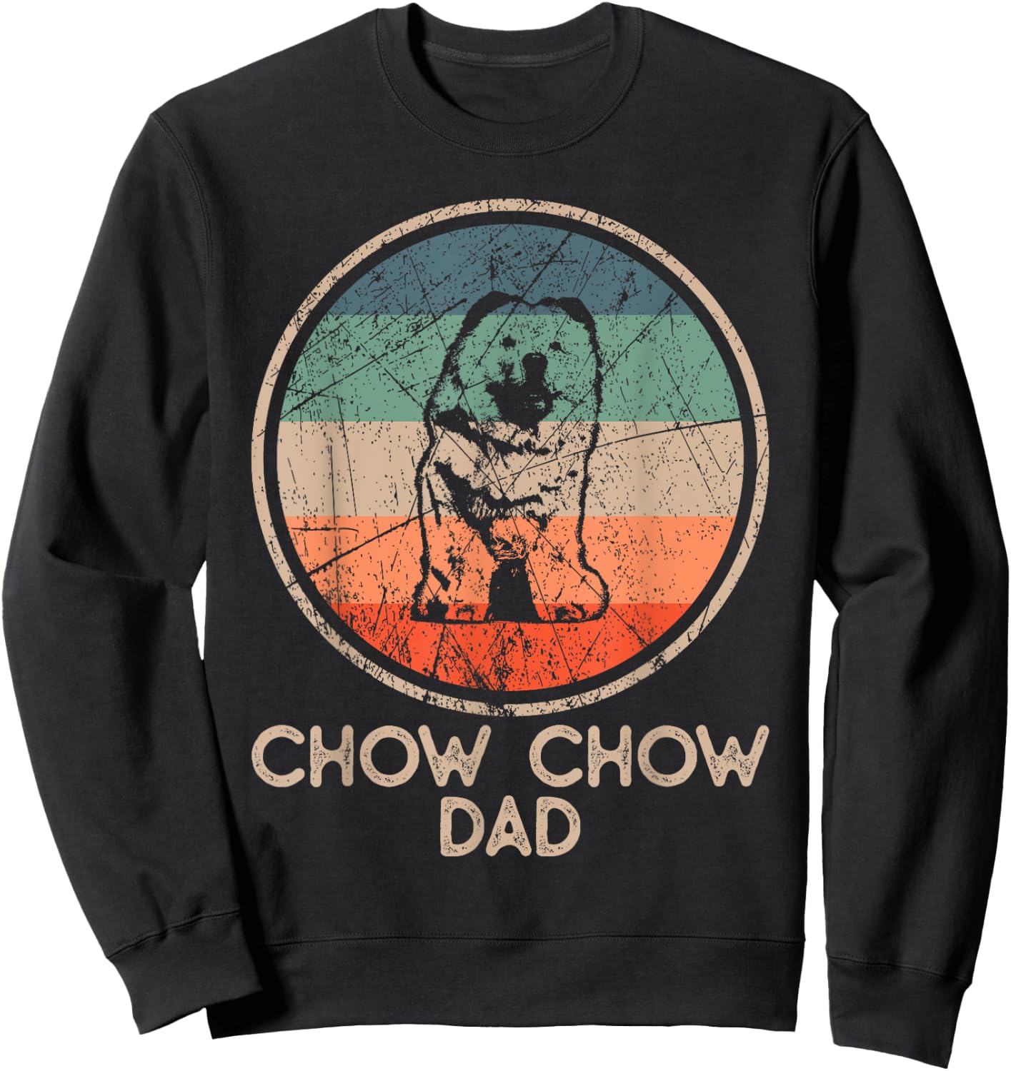 Chow Chow Dog - Vintage Chow Chow Dad Women Sweatshirt - Sweatshirt | Black