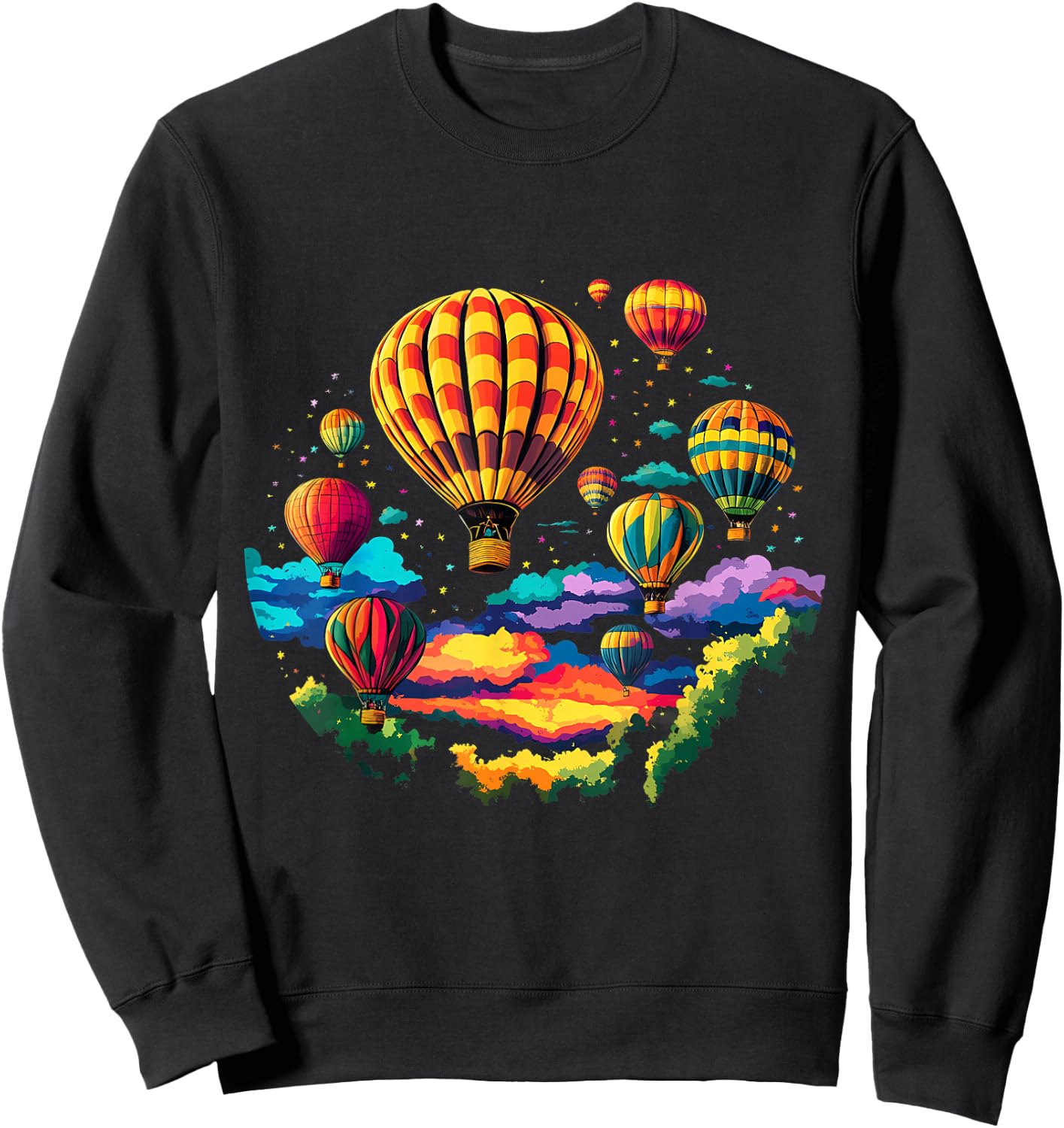 Hot Air Balloon Ride Festival Hot Air Ballooning Sweatshirt - Sweatshirt | Black