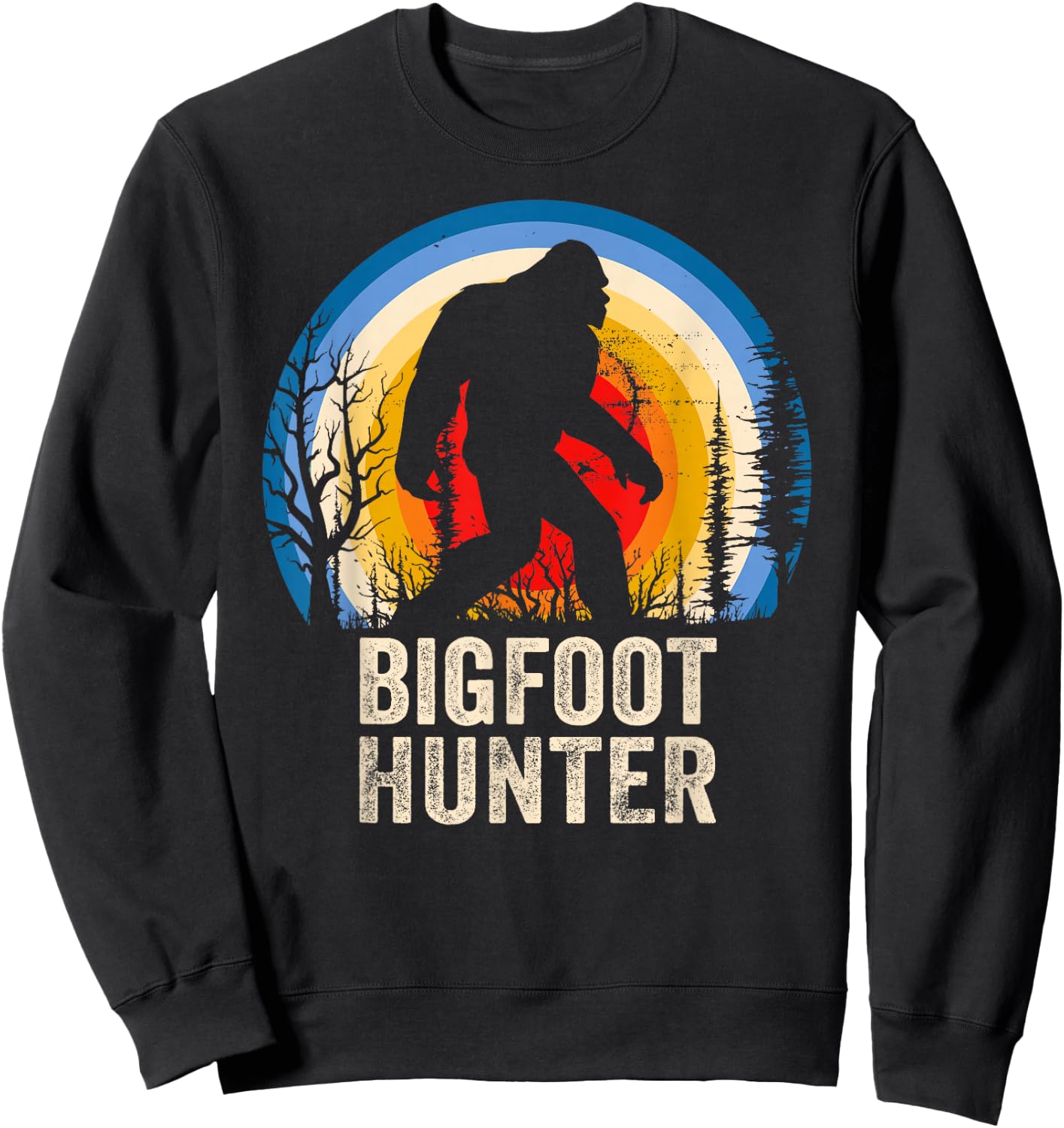 Bigfoot Hunter Hunting for Big foot Sweatshirt - Sweatshirt | Black