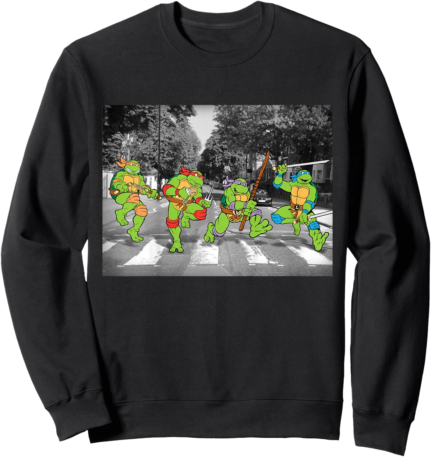 Kids TMNT Group Abbey Road Sweatshirt - Sweatshirt | Black