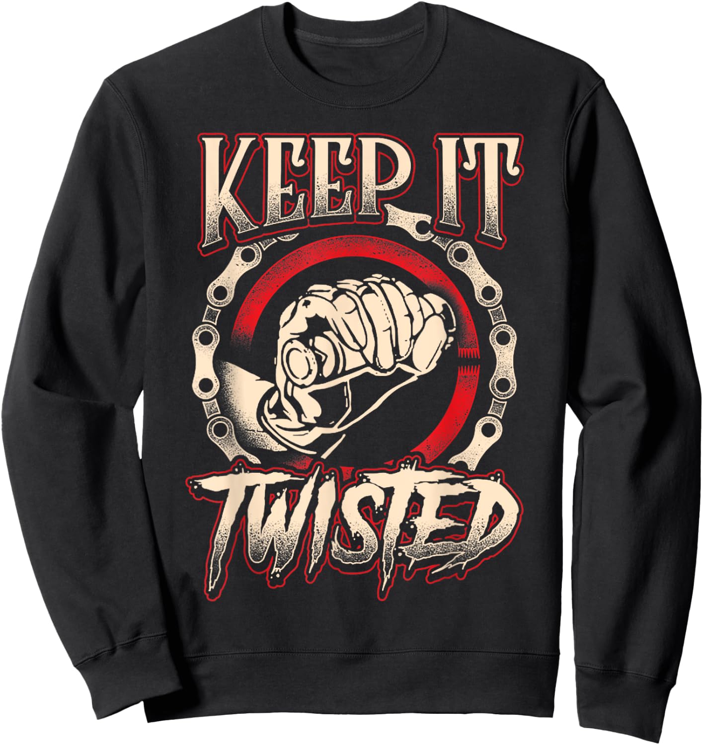 Biking Rider Joke Humor Pun Funny Motorcycle Biker Sport Sweatshirt - Sweatshirt | Black