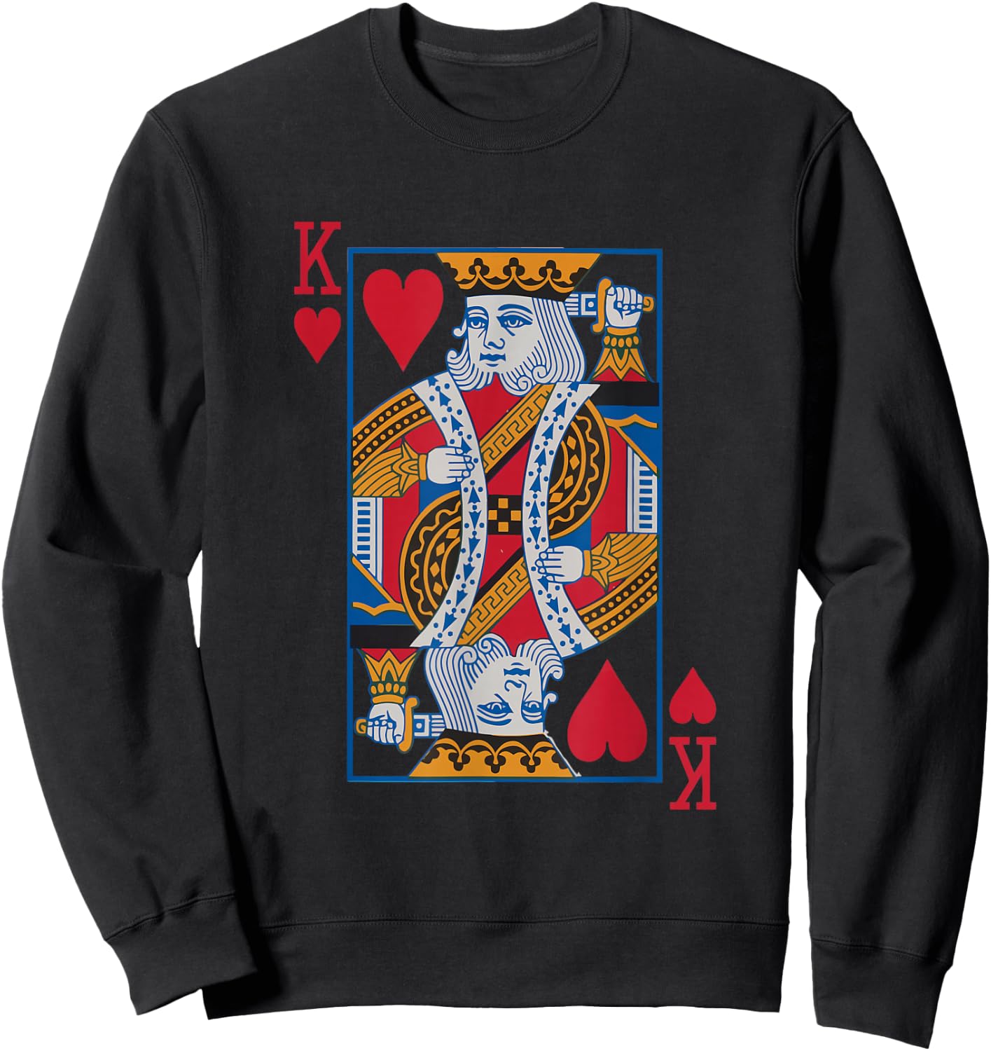 King Hearts Card - Casino Gambler and Card Game Fans Sweatshirt - Sweatshirt | Black