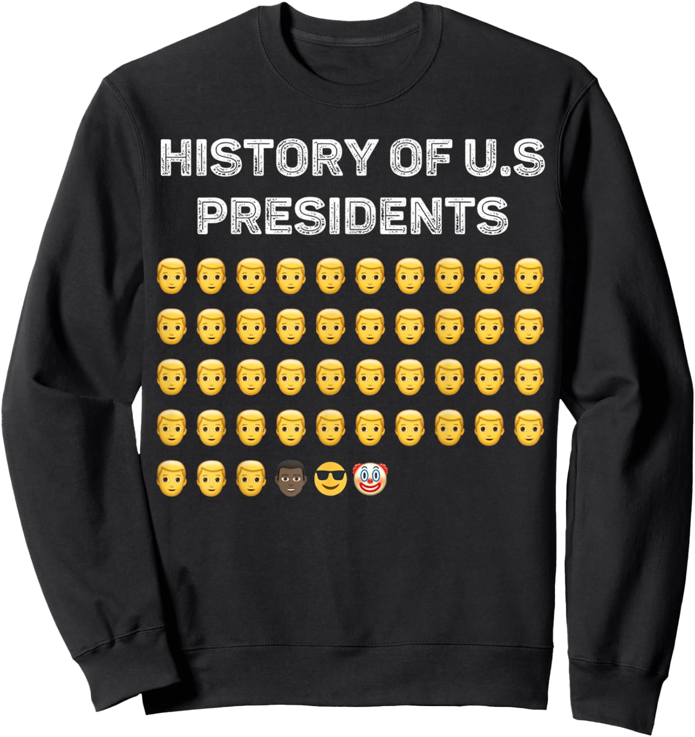 History Of USA Presidents American Patriotic Country Women Men Sweatshirt - Sweatshirt | Black