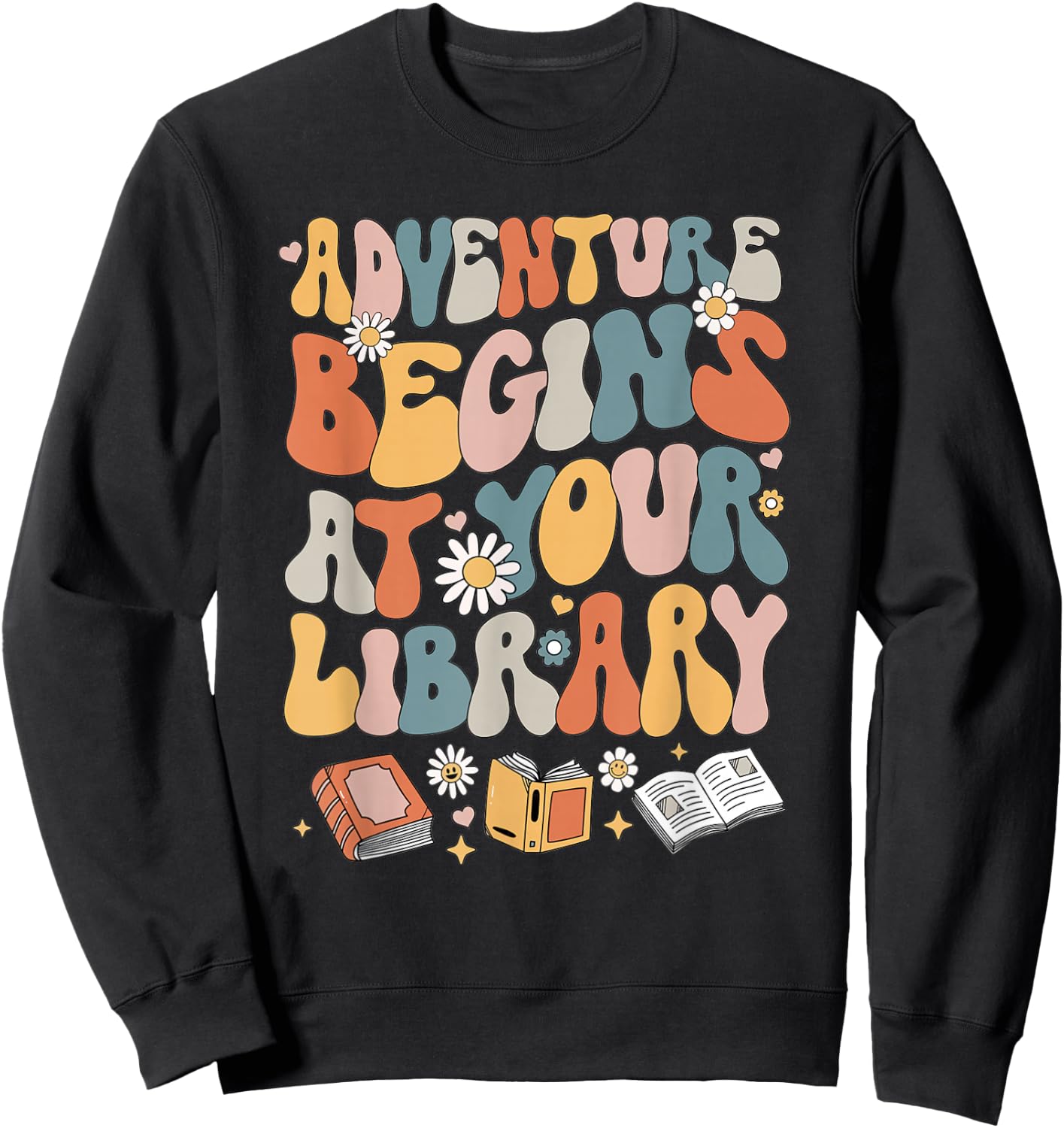 Adventure Begins At Your Library Summer Reading Program 2024 Sweatshirt - Sweatshirt | Black