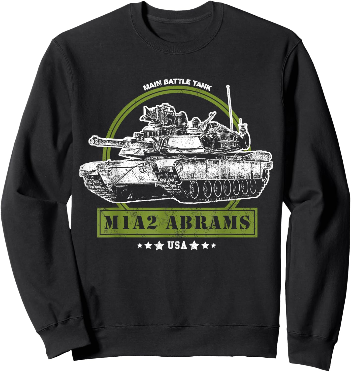 M1A2 Abrams Tank Sweatshirt - Sweatshirt | Black