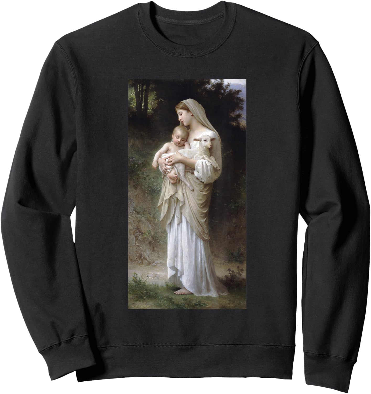 Innocence by William-Adolphe Bouguereau Christian Art Sweatshirt - Sweatshirt | Black