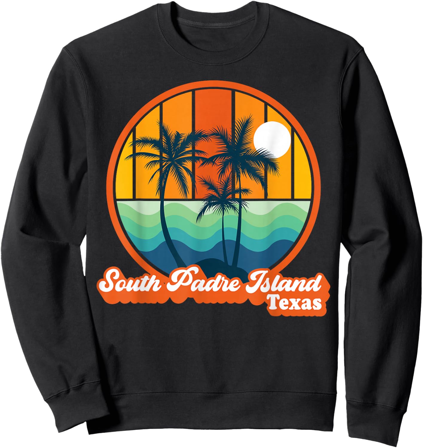 Vintage South Padre Island Texas Summer 90s Beach Souvenirs Sweatshirt - Sweatshirt | Black