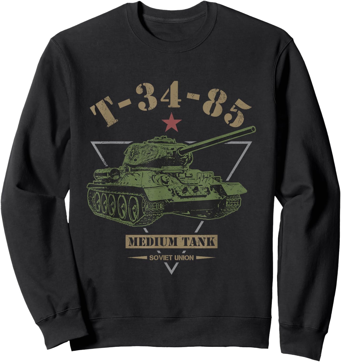 T-34-85 Soviet Tank Sweatshirt - Sweatshirt | Black
