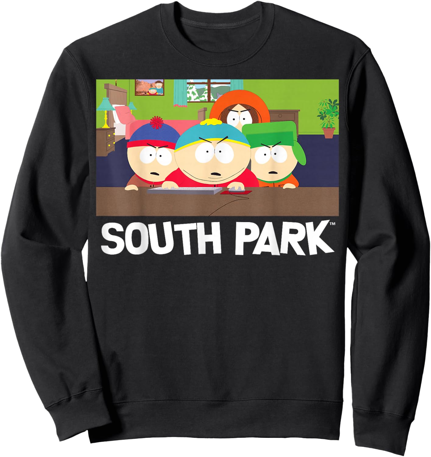 South Park Group Shot Scene - Kenny, Kyle, Cartman & Stan Sweatshirt - Sweatshirt | Black
