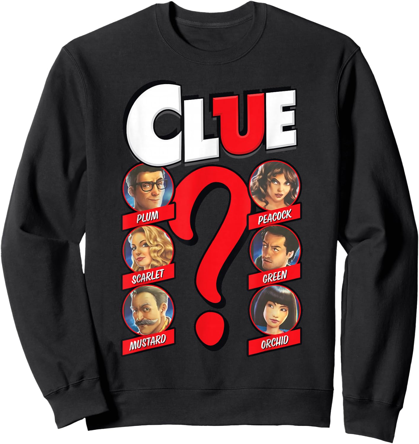 Clue Modern Logo and Characters Sweatshirt - Sweatshirt | Black