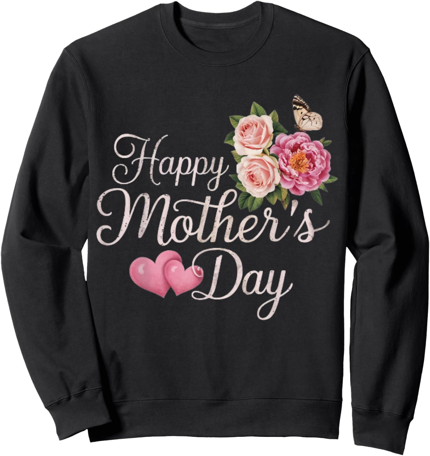 Happy Mothers Day Shirts , Mom Grandma Gift Sweatshirt - Sweatshirt | Black