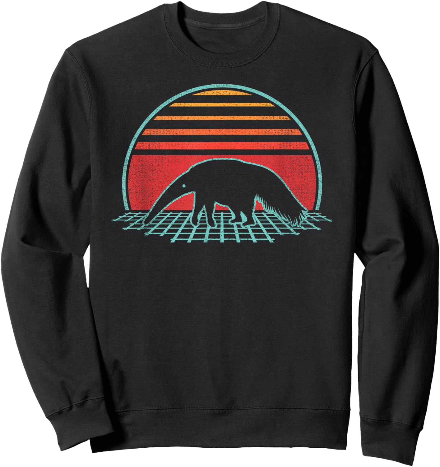 Anteater Lover Animal Retro Vintage 80s Style Sweatshirt - Sweatshirt | Black