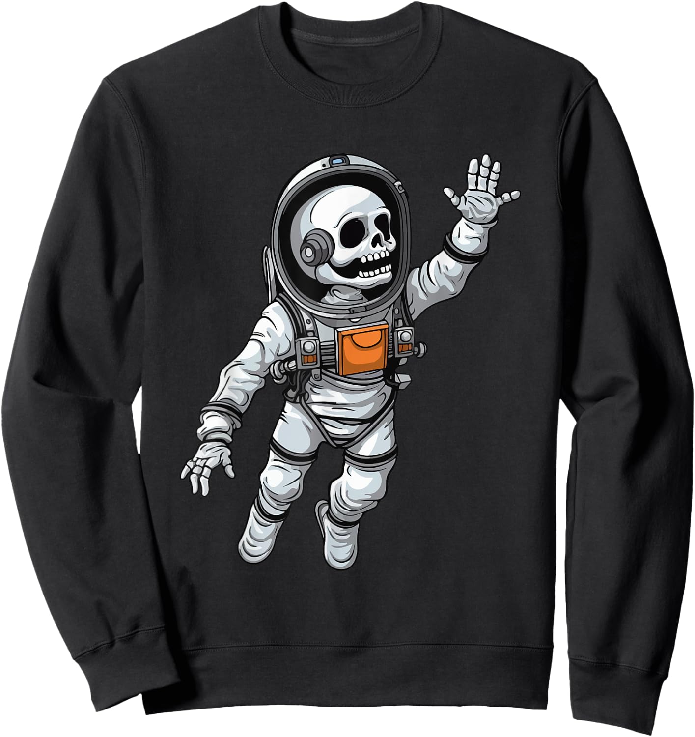 Space Astronaut Skeleton Halloween kids Boys Girls Toddlers Sweatshirt - Sweatshirt | Black
