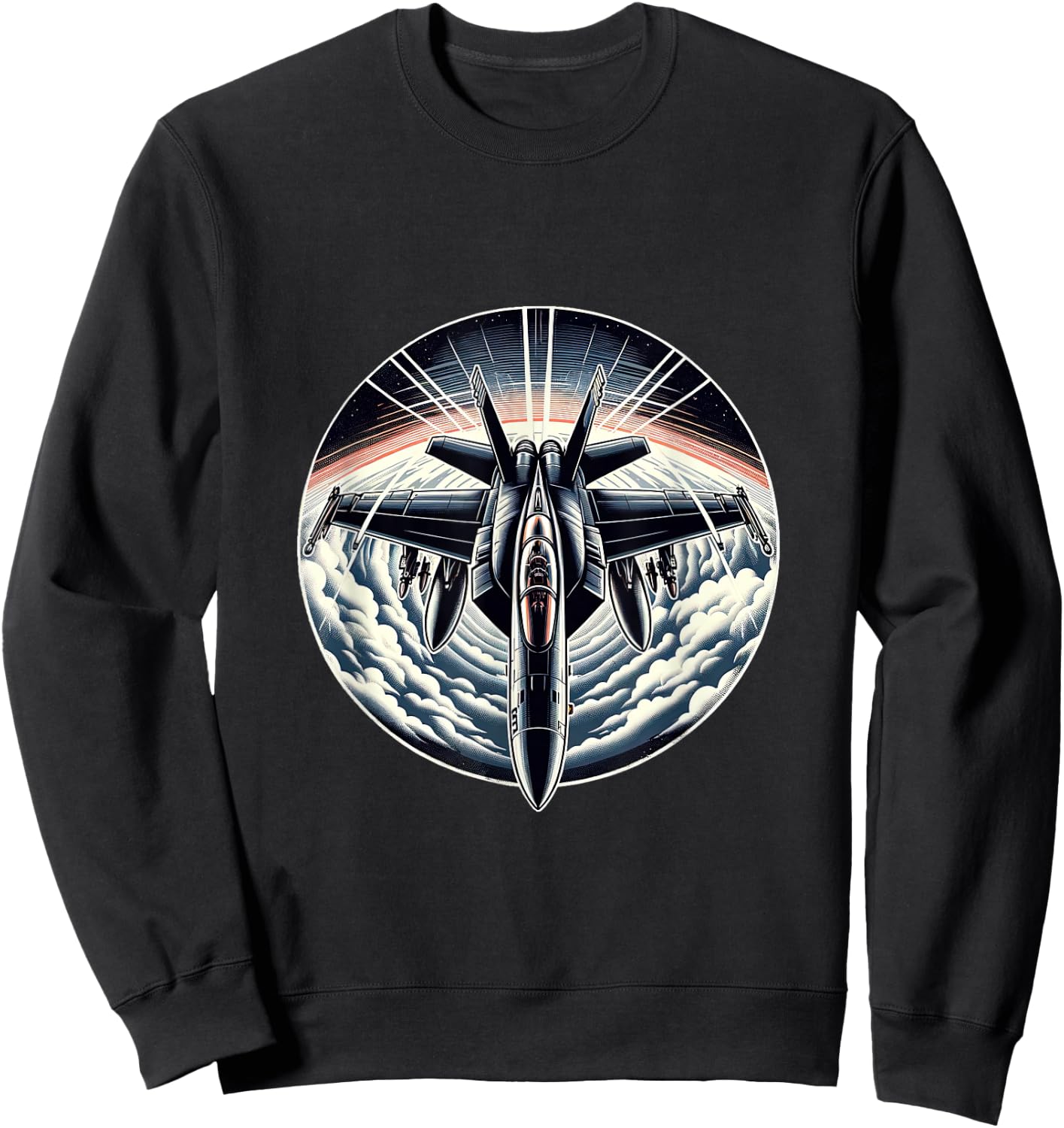 F18 F/A-18 Super Hornet Fighter Jet Naval Aviation Pilot Sweatshirt - Sweatshirt | Black
