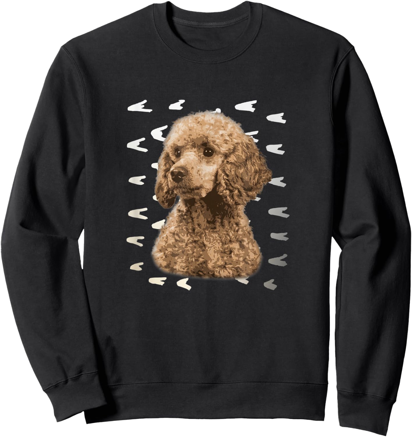 Cute Poodle Dog Apricot Tan Men Women Kids Sweatshirt - Sweatshirt | Black