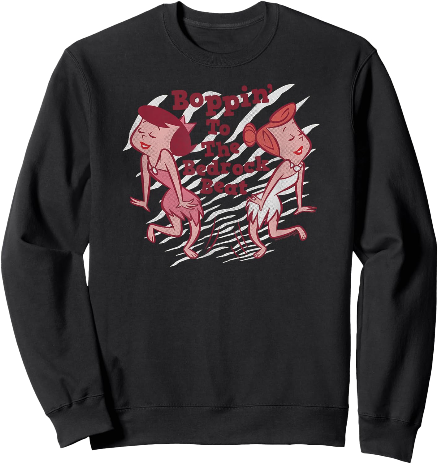 The Flintstones Betty and Wilma Boppin' Sweatshirt - Sweatshirt | Black