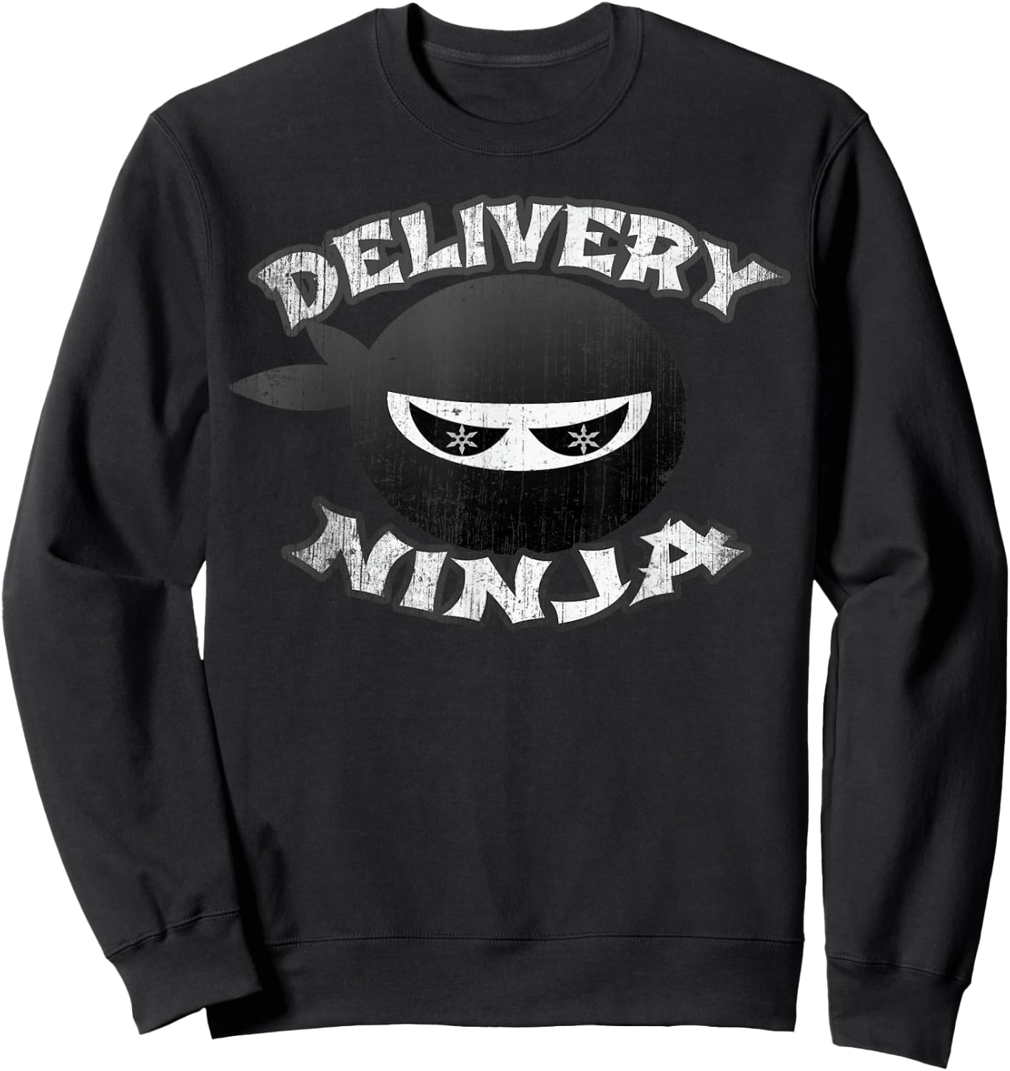 Food DELIVERY NINJA Pizza Mailman Truck Driver Multitasking Sweatshirt - Sweatshirt | Black