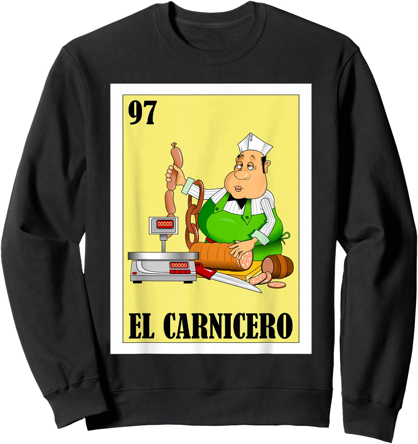 Funny Mexican Design for Butchers - El Carnicero Sweatshirt - Sweatshirt | Black