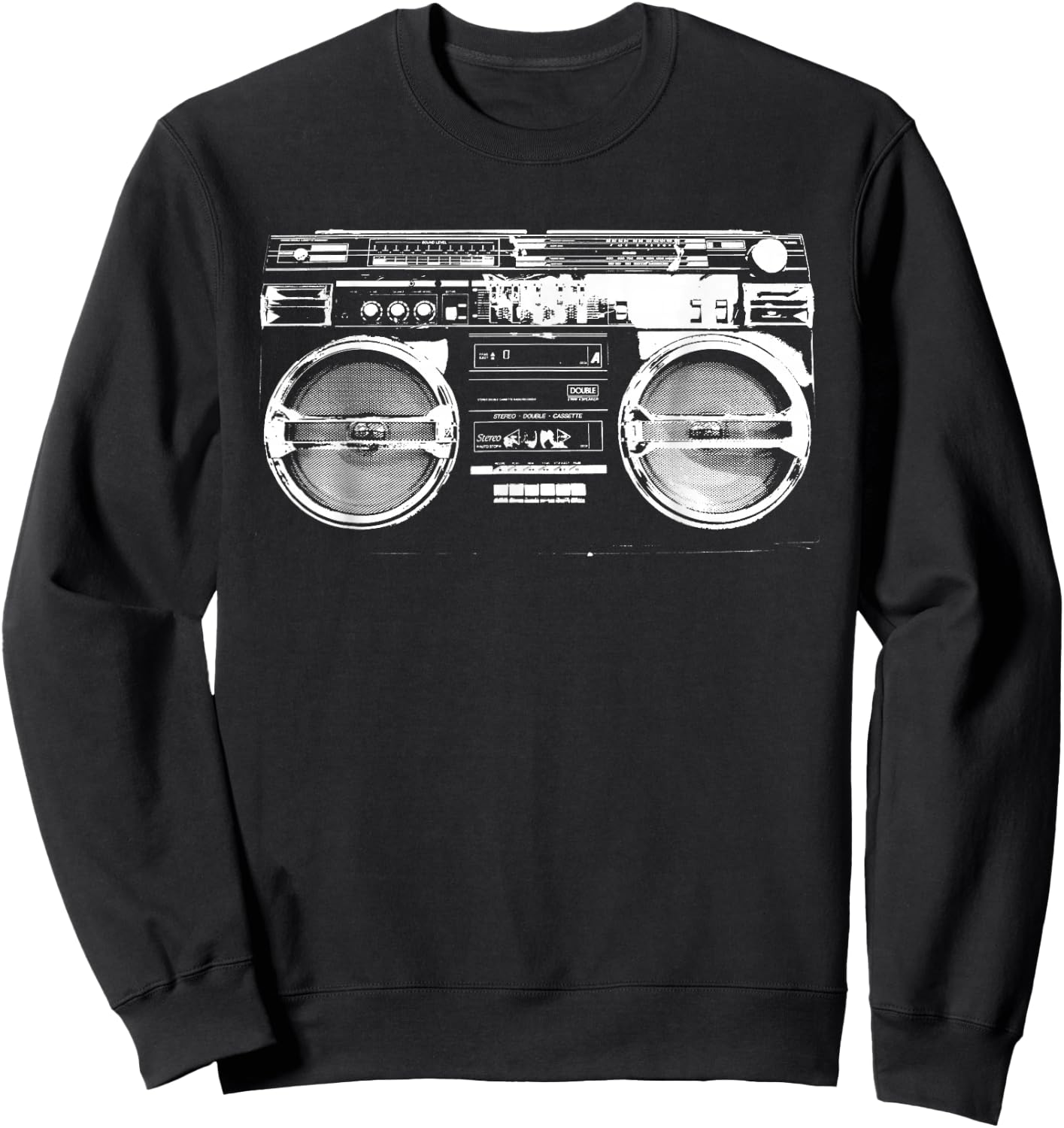 Retro Ghetto Blaster - Boom Box 80's 90's Hip Hip Rap Sweatshirt - Sweatshirt | Black