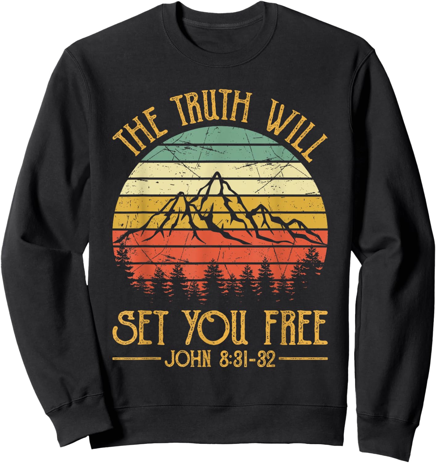 Truth Will Set You Free Kids Christian Sweatshirt - Sweatshirt | Black