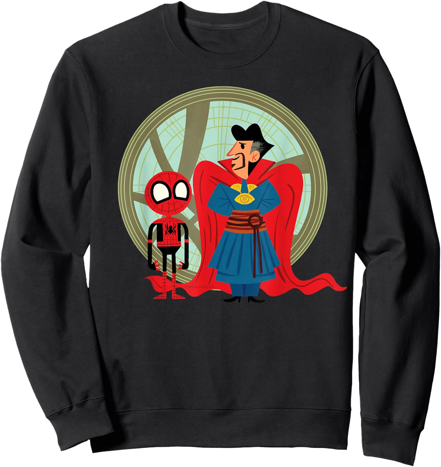 Marvel Spider-Man: No Way Home Spidey Doctor Strange Cartoon Sweatshirt - Sweatshirt | Black