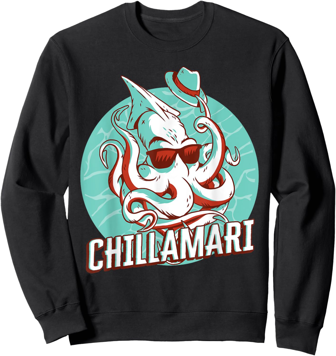 Chillamari Calamari Squid Sweatshirt - Sweatshirt | Black