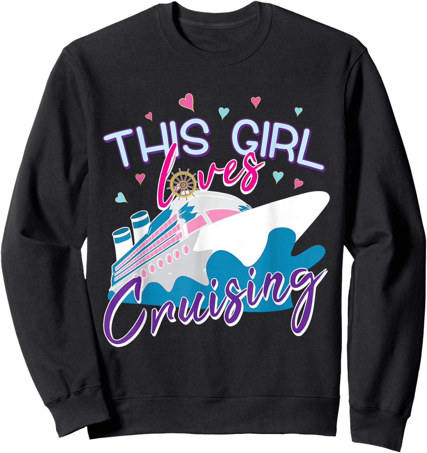 Girls Gone Cruising Cruise Ship Vacation Sweatshirt - Sweatshirt | Black