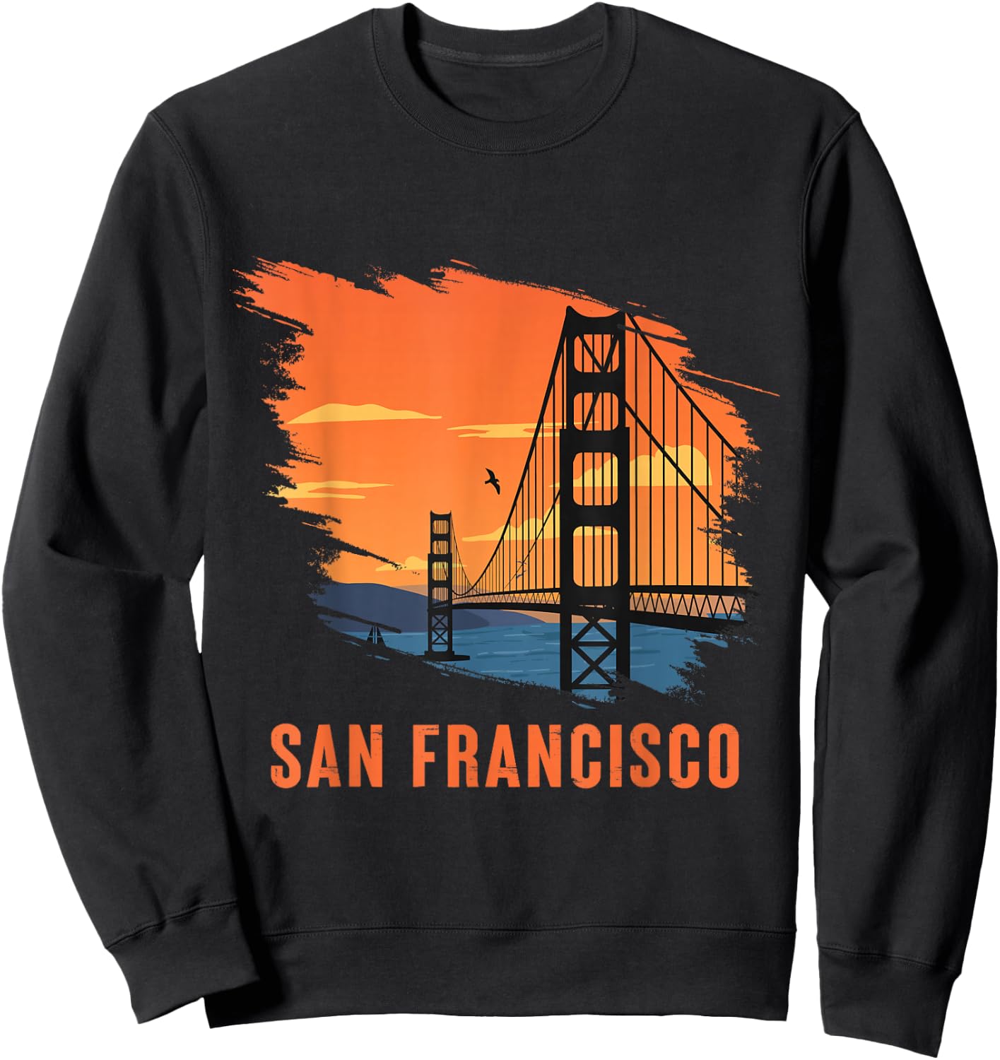 San Francisco Retro Golden Gate Bridge from California Sweatshirt - Sweatshirt | Black