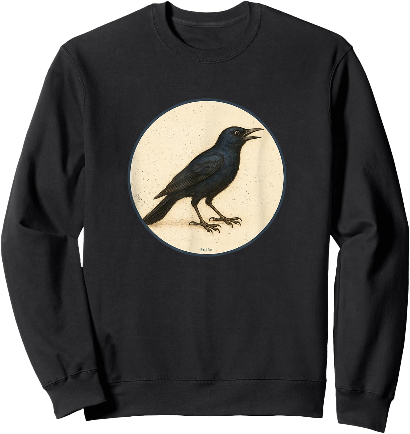 Colorful Retro Common Grackle Bird Design Sweatshirt - Sweatshirt | Black