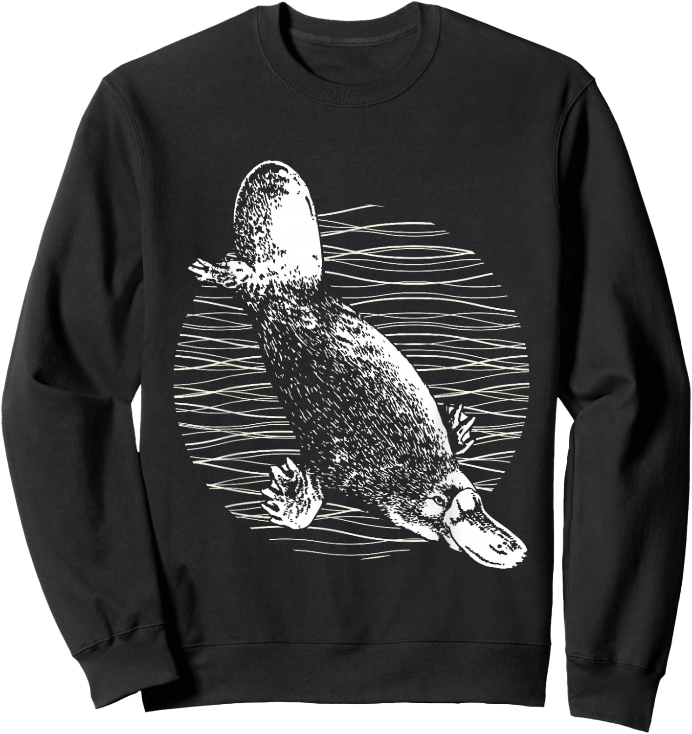 Platypus Outback Wildlife Nature Platypus Sweatshirt - Sweatshirt | Black