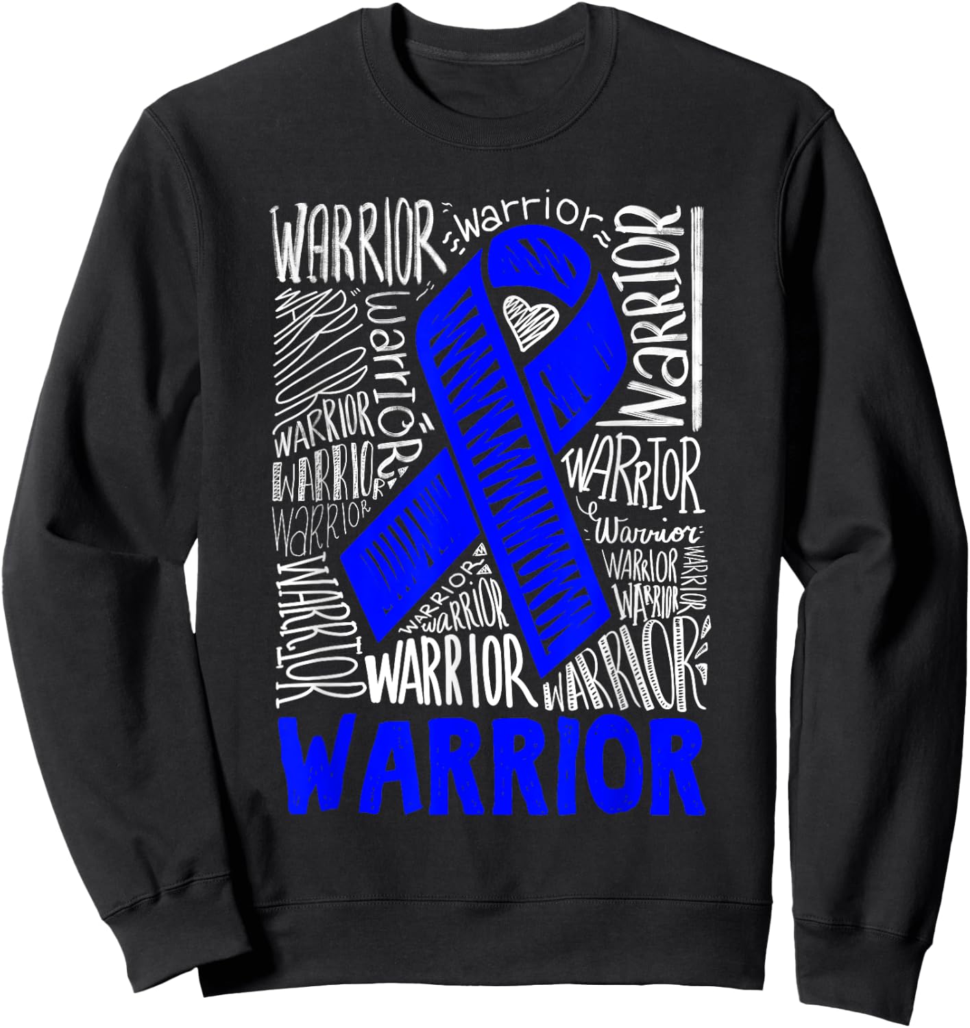 Colon Cancer Survivor Chemo Warrior Awareness Support Gift Sweatshirt - Sweatshirt | Black