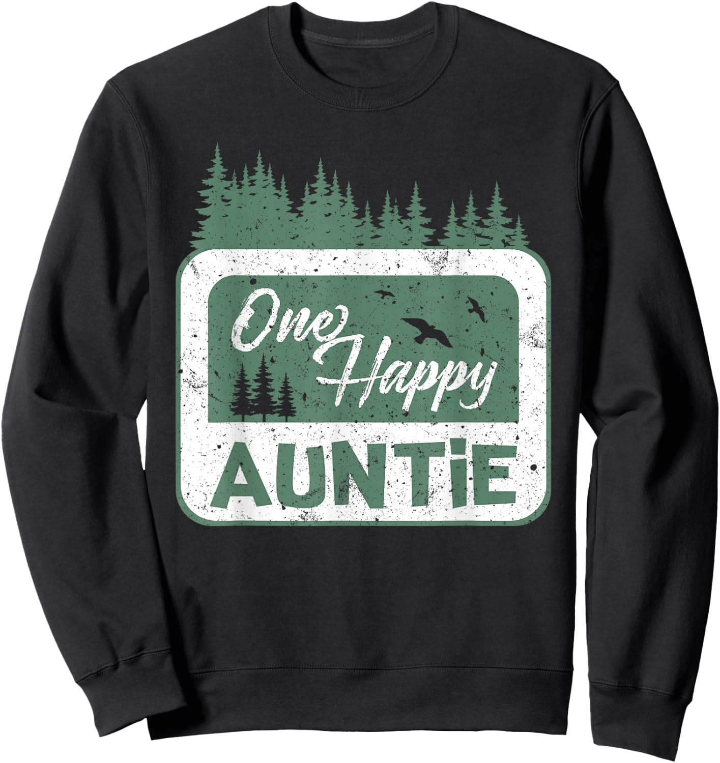 One Happy Auntie Camper 1St Birthday Camping Bear Sweatshirt - Sweatshirt | Black