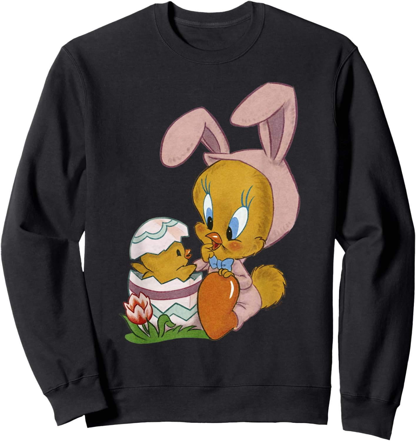 Looney Tunes Easter Bunny Tweety Bird Sweatshirt - Sweatshirt | Black