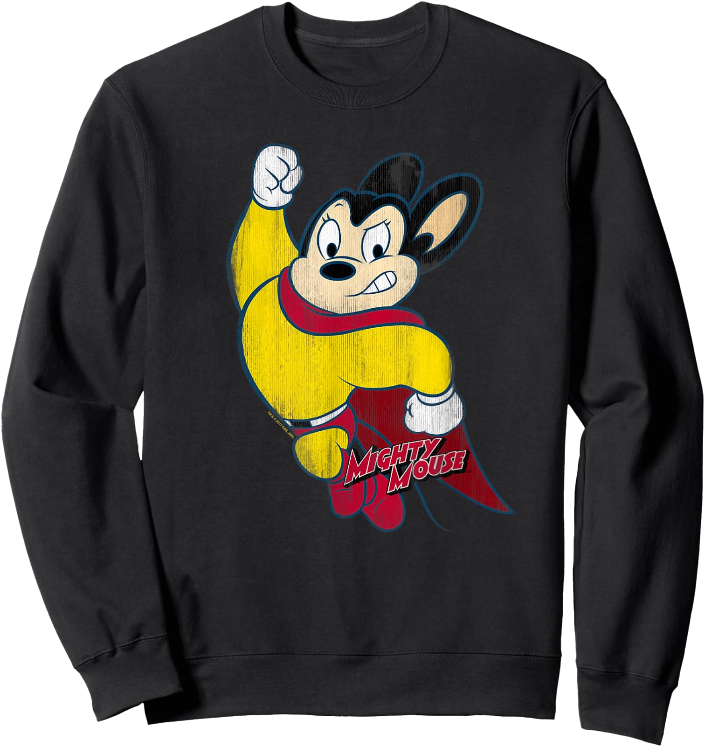 Mighty Mouse Classic Hero Sweatshirt - Sweatshirt | Black