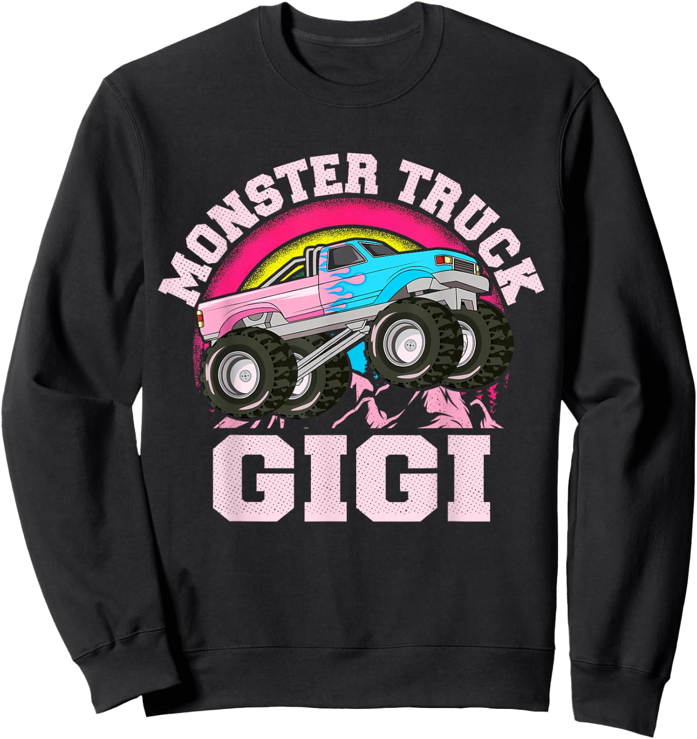 Monster Truck Gigi Matching Family Monster Truck Grandma Sweatshirt - Sweatshirt | Black