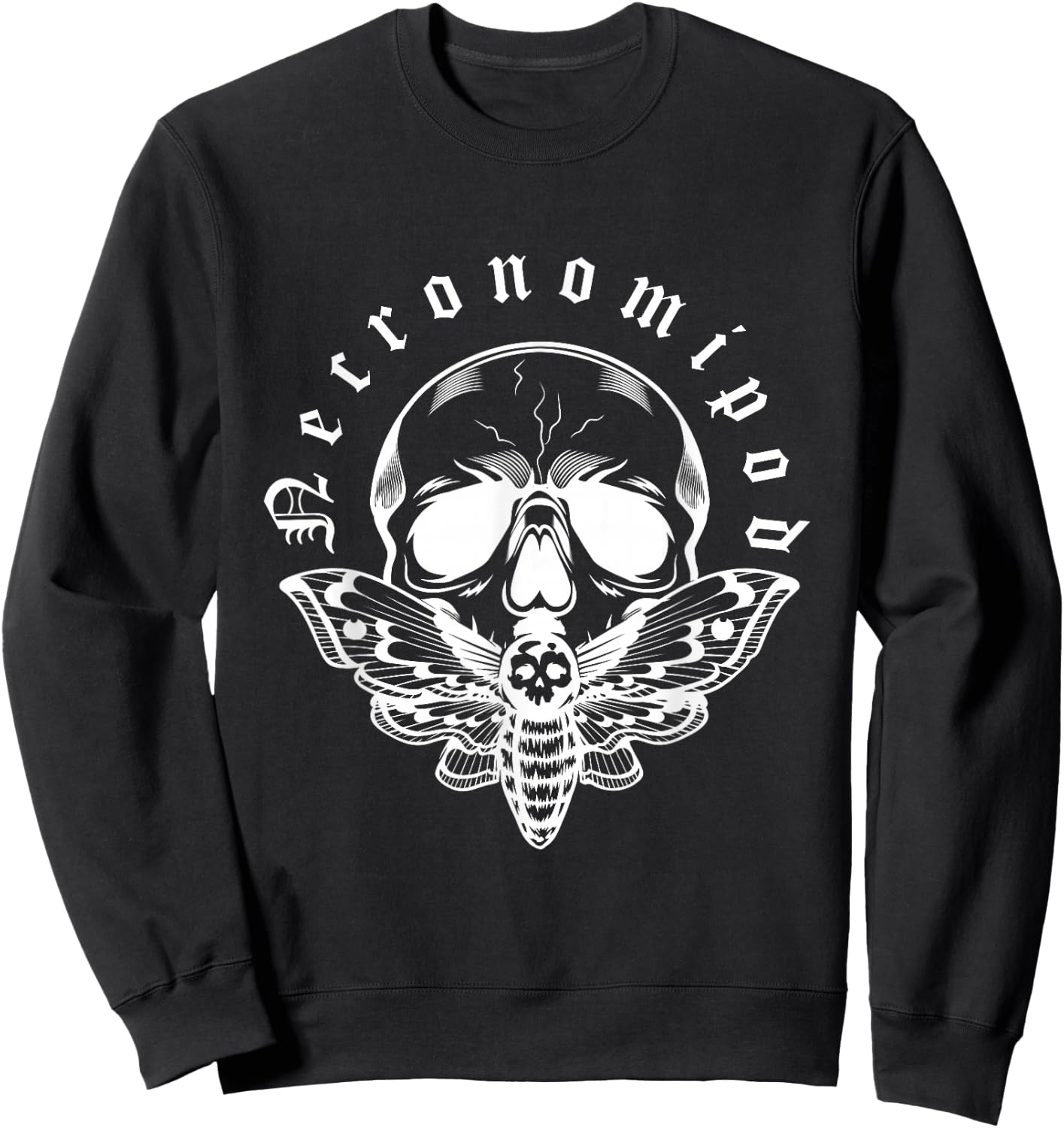 Necronomipod Moth Sweatshirt - Sweatshirt | Black